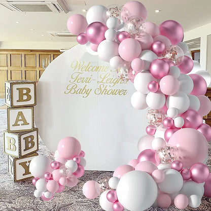 Pastel Pink Balloons Arch Garland Kit 100 Balloons