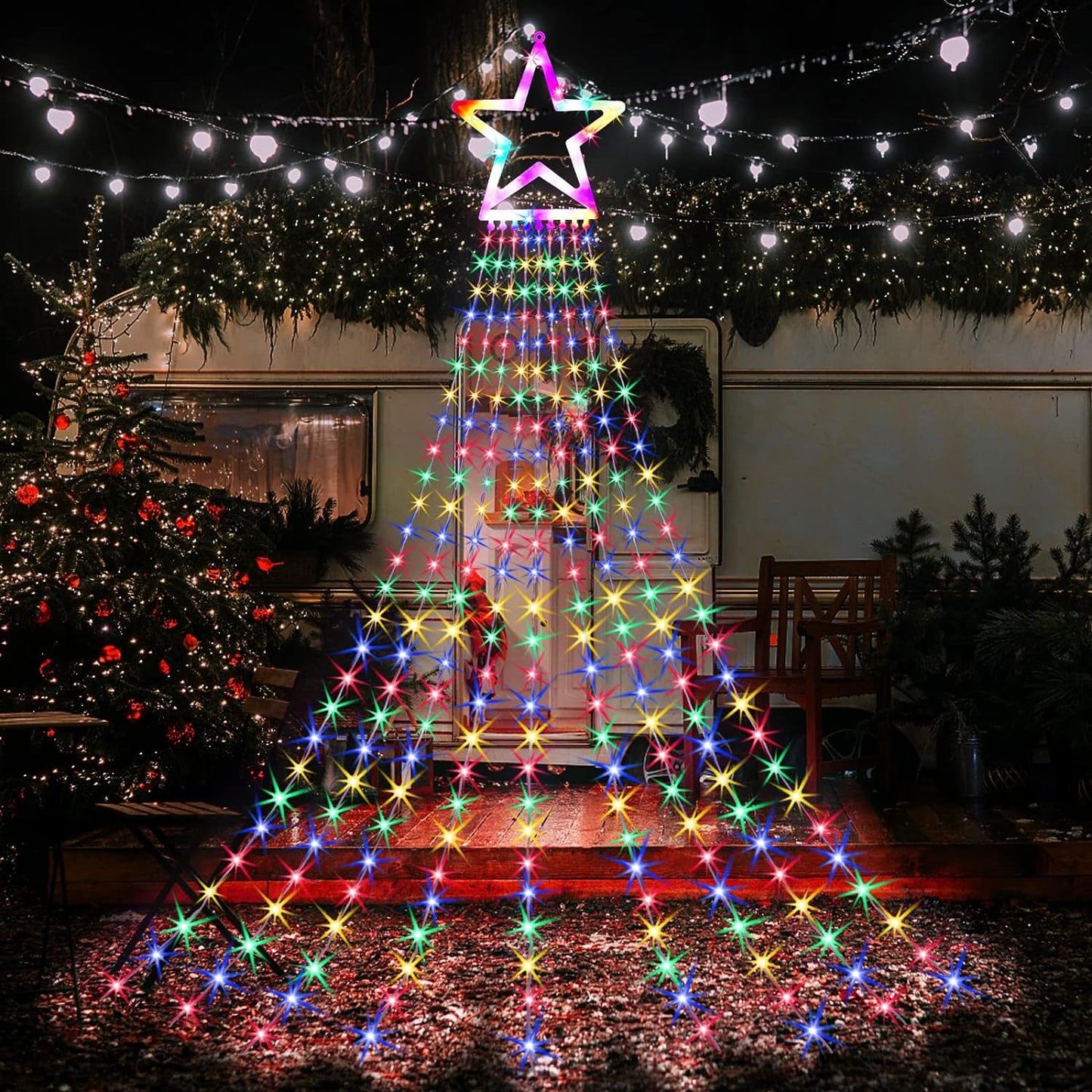 LED Christmas Tree Lights with Star