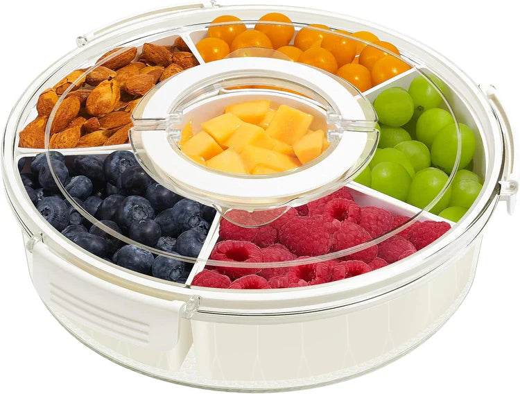 6 Compartments Rotating Snack Preserver/Server