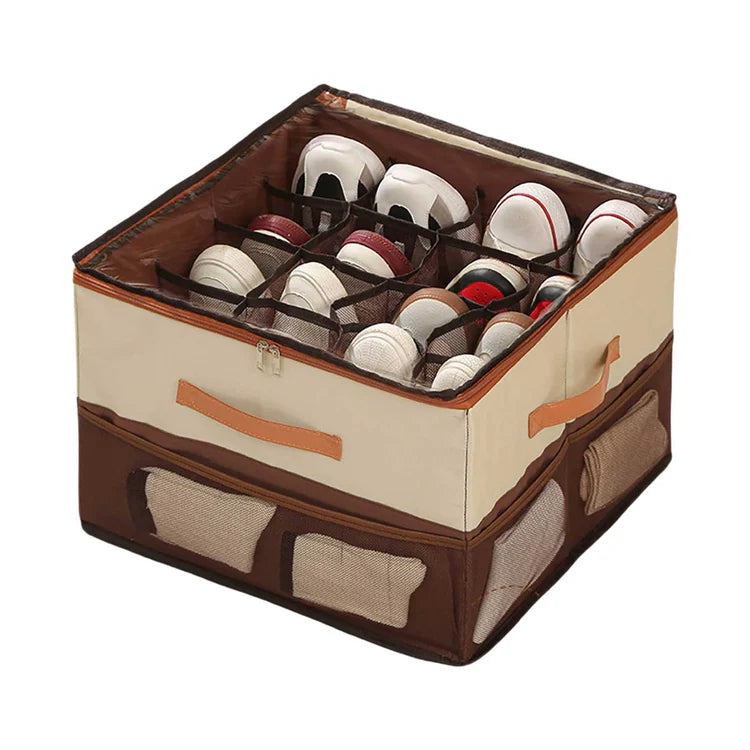 Home Textile Storage Organizer – Foldable with Side Pockets