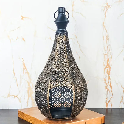 KasbahGlow Moroccan Metal Lantern Candle Holder
