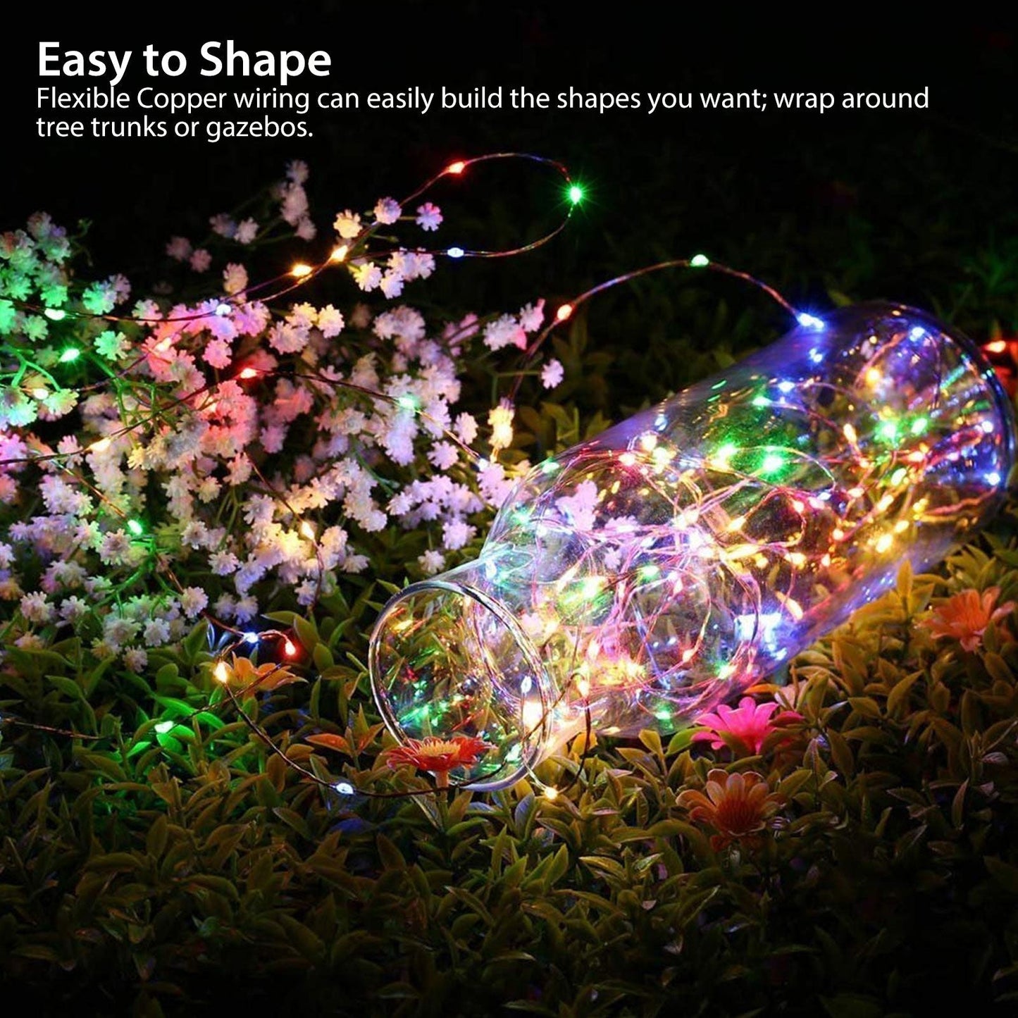 20M Solar LED string Light - Warm White