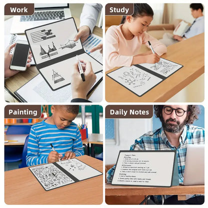 Reusable PU Leather Whiteboard Notebook