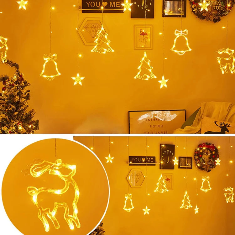 Jingle Bells & Reindeers Christmas Lights - 3m