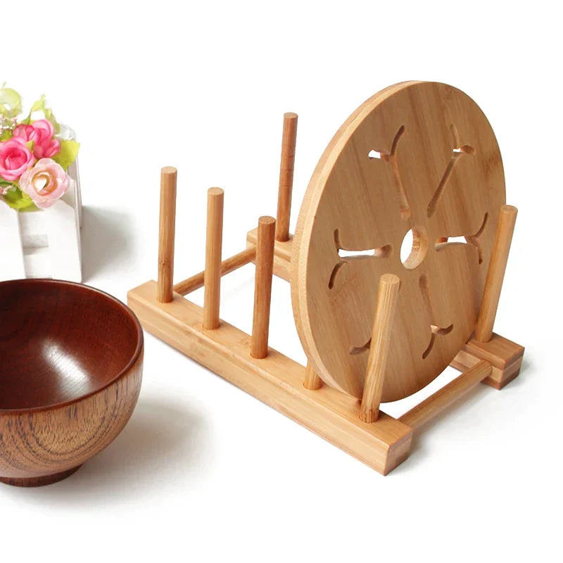 Bamboo Plate Stand  - 21cm