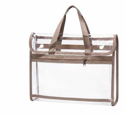 12 Pocket Transparent A4 File Organizer with Zip