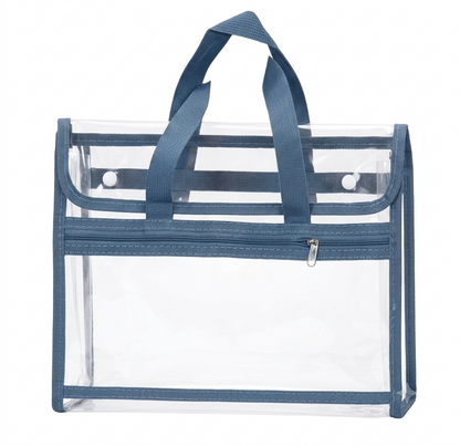 12 Pocket Transparent A4 File Organizer with Zip