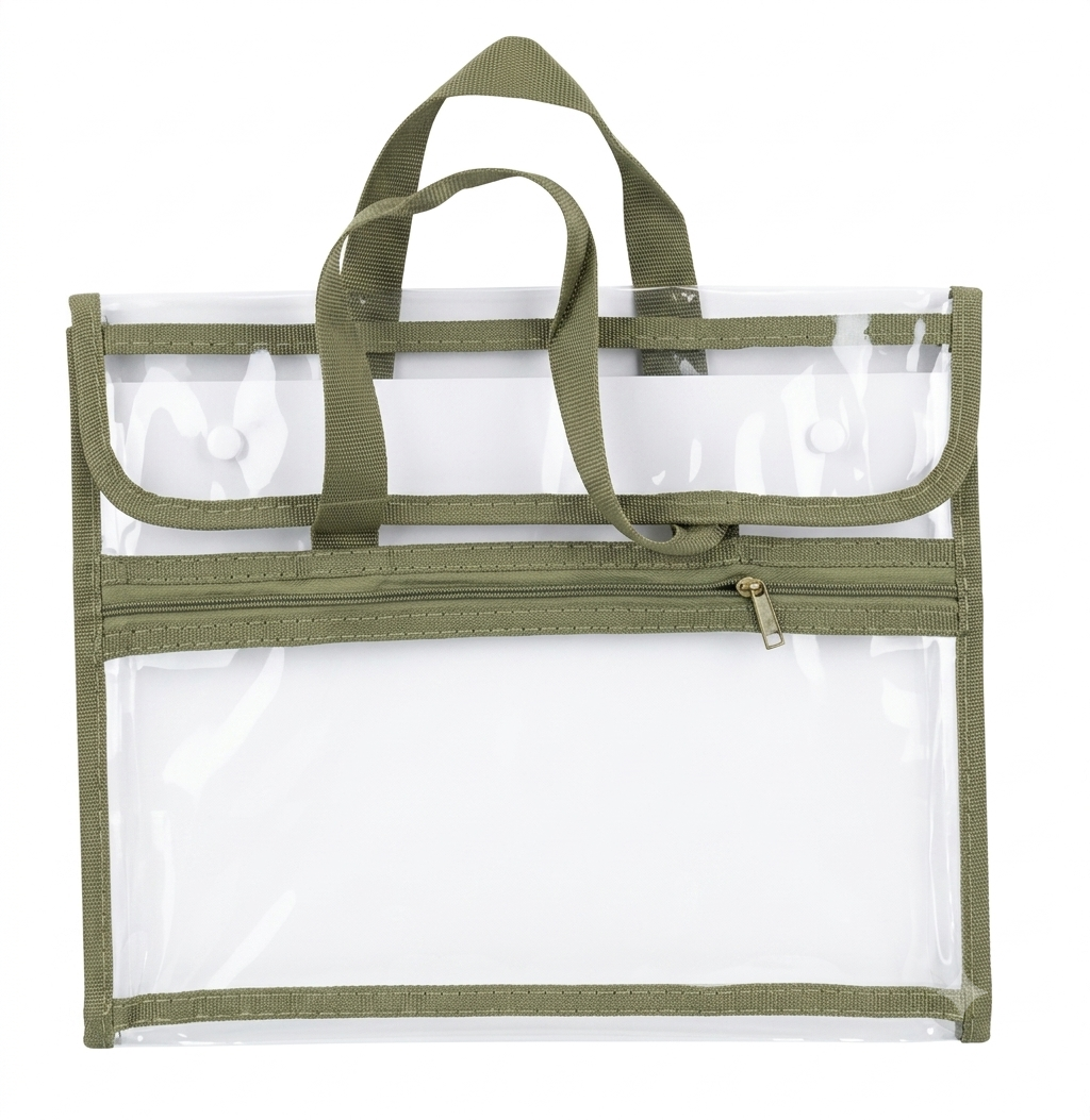 12 Pocket Transparent A4 File Organizer with Zip