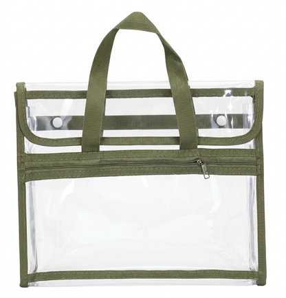 12 Pocket Transparent A4 File Organizer with Zip