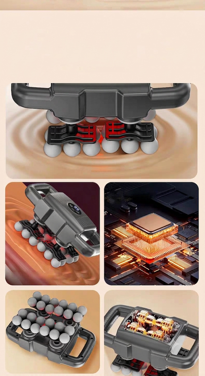 Multi‑Head Deep Tissue Massager with Red Light Therapy -24‑Head Fascia Massage Gun