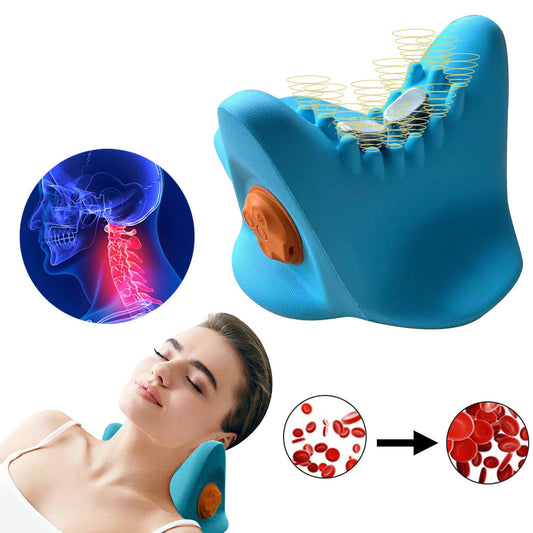 EMS Heat Vibrating Back & Neck Massage Pillow