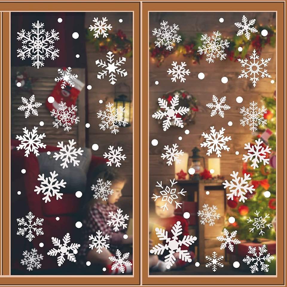 27 Pack -Snowflake Window Stickers