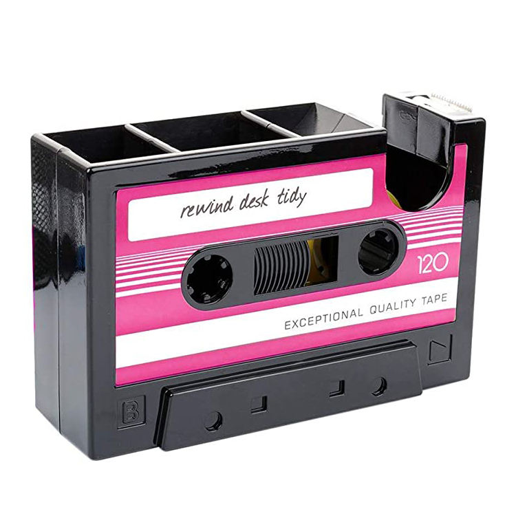 Retro Cassette Tape Dispenser Stationery Holder