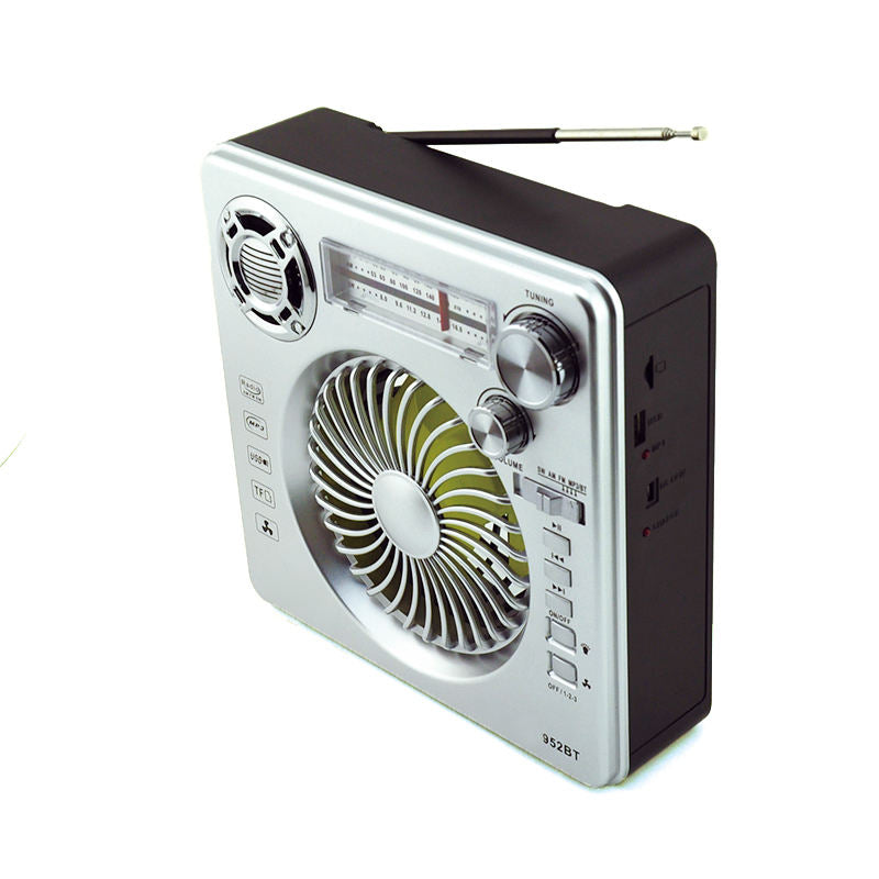 Rechargeable Retro Radio with Fan & Flashlight