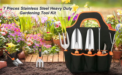 7pc Stainless Steel Heavy Duty Garden Set