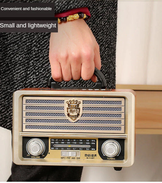 Portable Retro Bluetooth AM/FM Radio