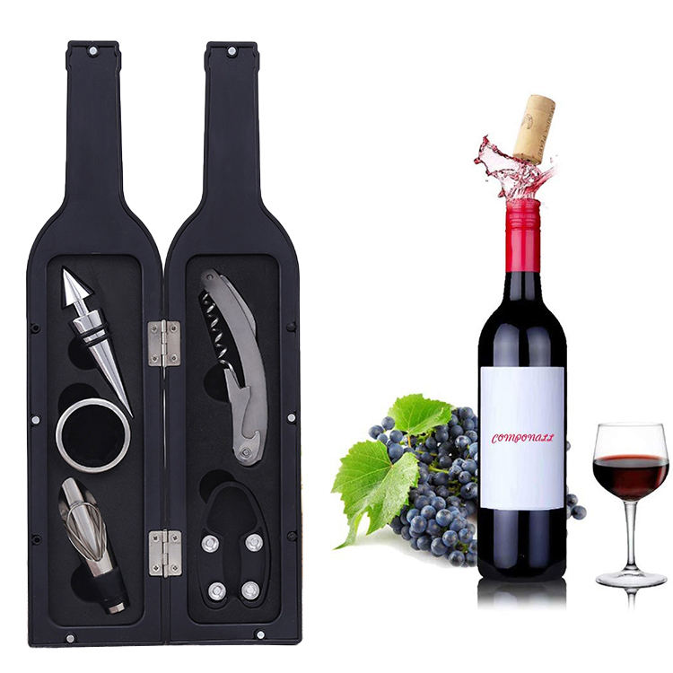 Wine Bottle Shaped Accessory Kit - 5pc