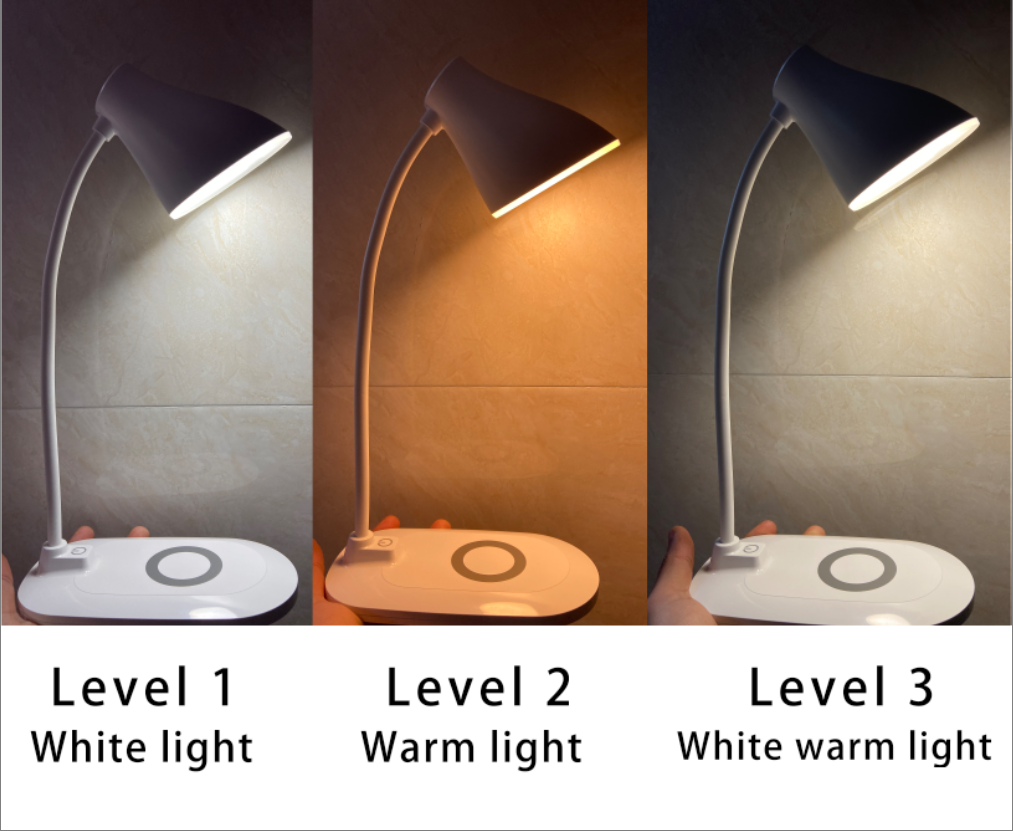 360 Rotation  Desk Light with Wireless Charger