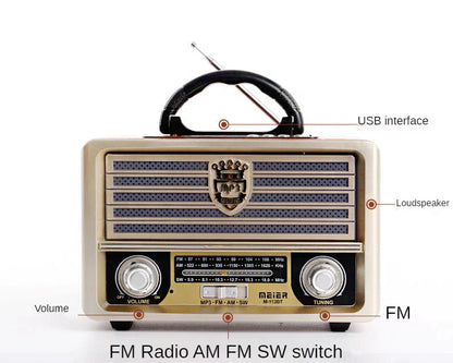 Portable Retro Bluetooth AM/FM Radio