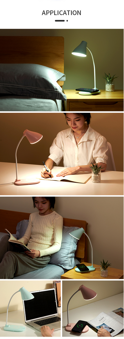 360 Rotation  Desk Light with Wireless Charger