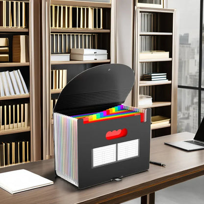 A4 Accordion Expandable Document Folder - 12 Colour Coded Slots