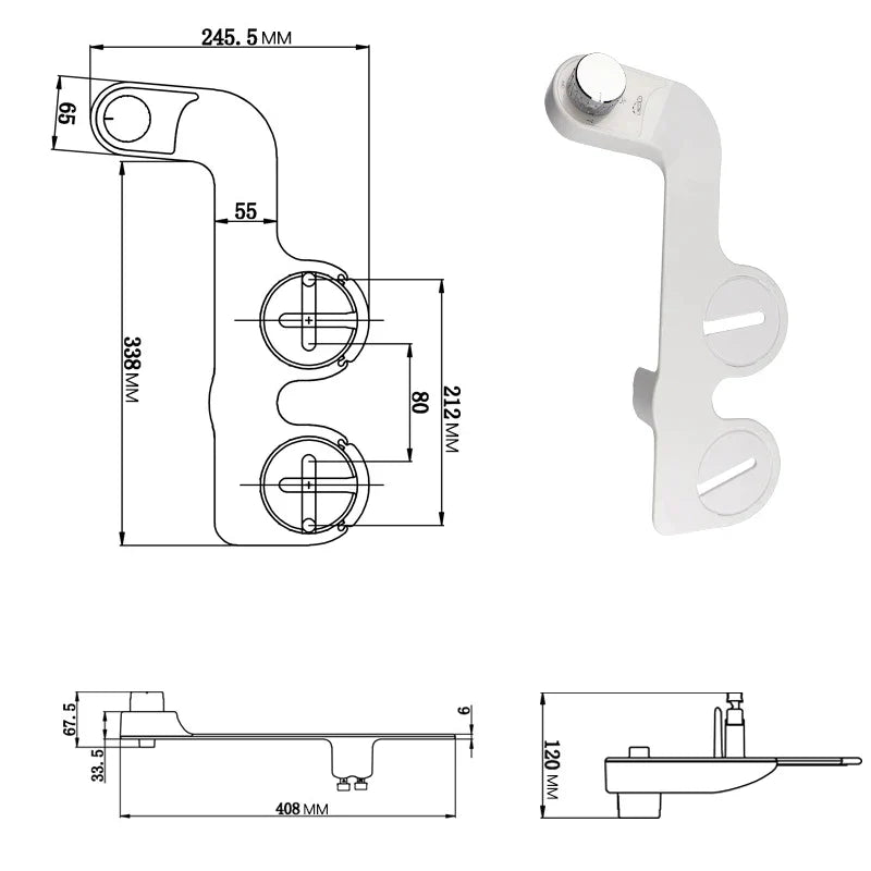 Bathroom Bidet Toilet Seat Attachment