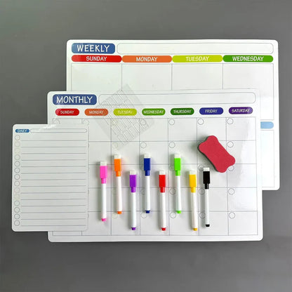 Magnetic, Reusable Monthly, Weekly Organizer With A Daily To-Do List.