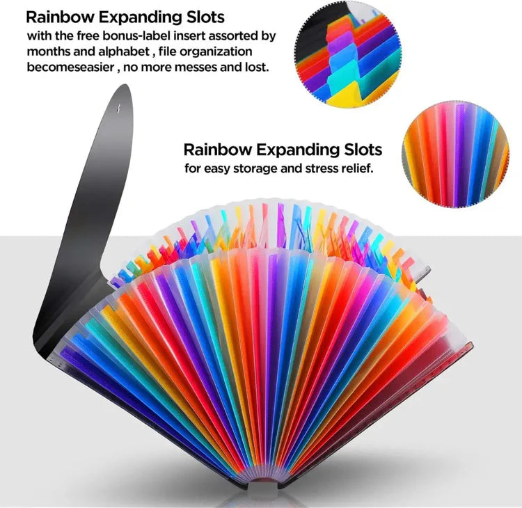 A4 Expandable Document Folder - 12 Colour Coded Slots