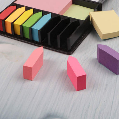 Faux Leather Executive Sticky Note Set