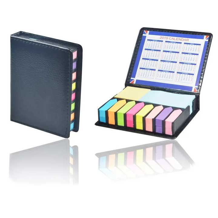Faux Leather Executive Sticky Note Set