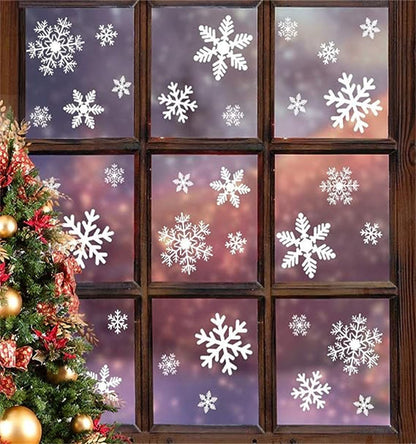 27 Pack -Snowflake Window Stickers