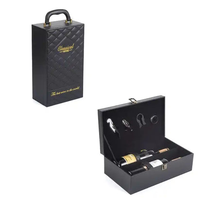 Luxury Pu Leather Wine Gift Box with 4 Accessories