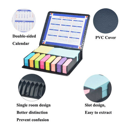 Faux Leather Executive Sticky Note Set