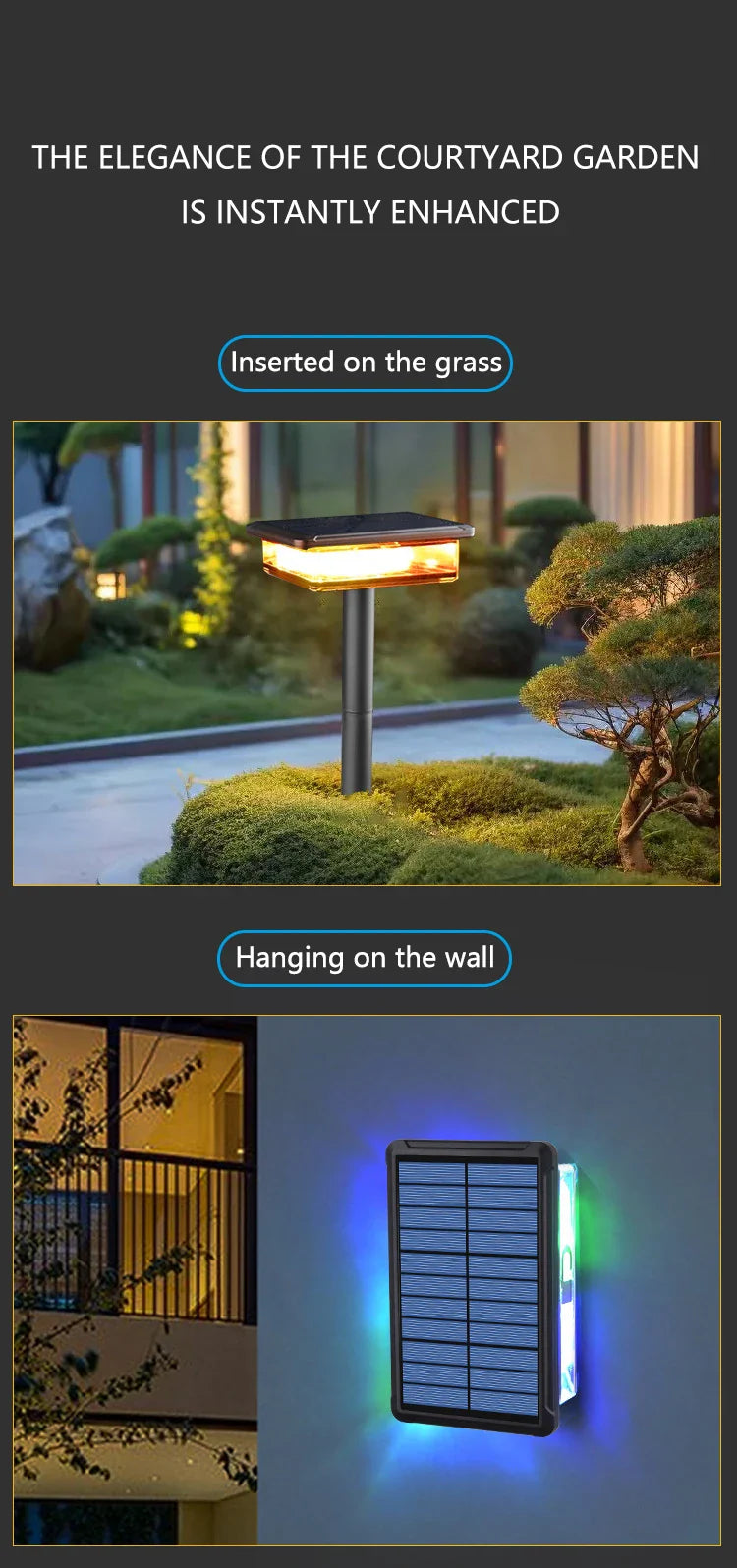 2-in-1 Solar Garden Light and Rope Light
