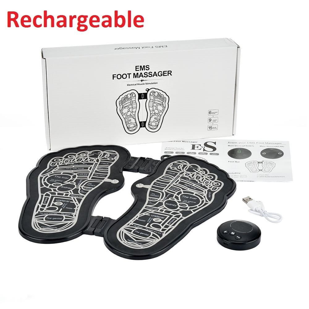 Rechargeable EMS Foot Massager Pad