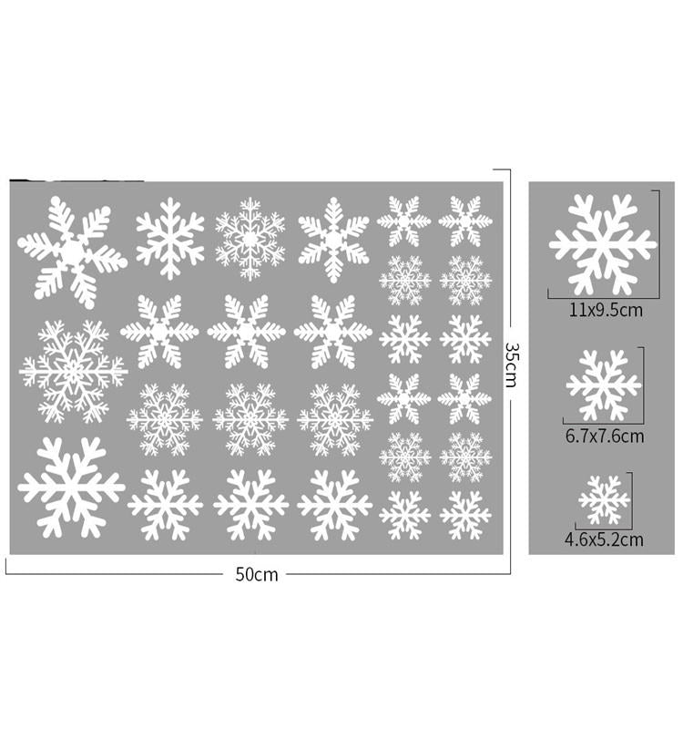 27 Pack -Snowflake Window Stickers