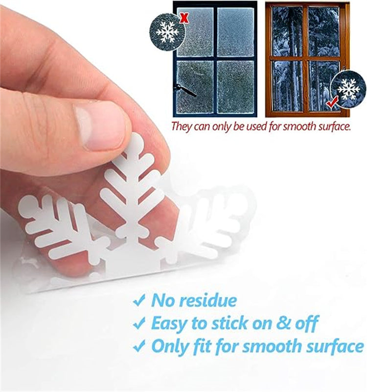 27 Pack -Snowflake Window Stickers