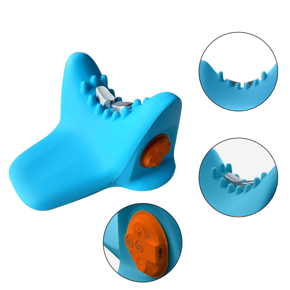 EMS Heat Vibrating Back & Neck Massage Pillow