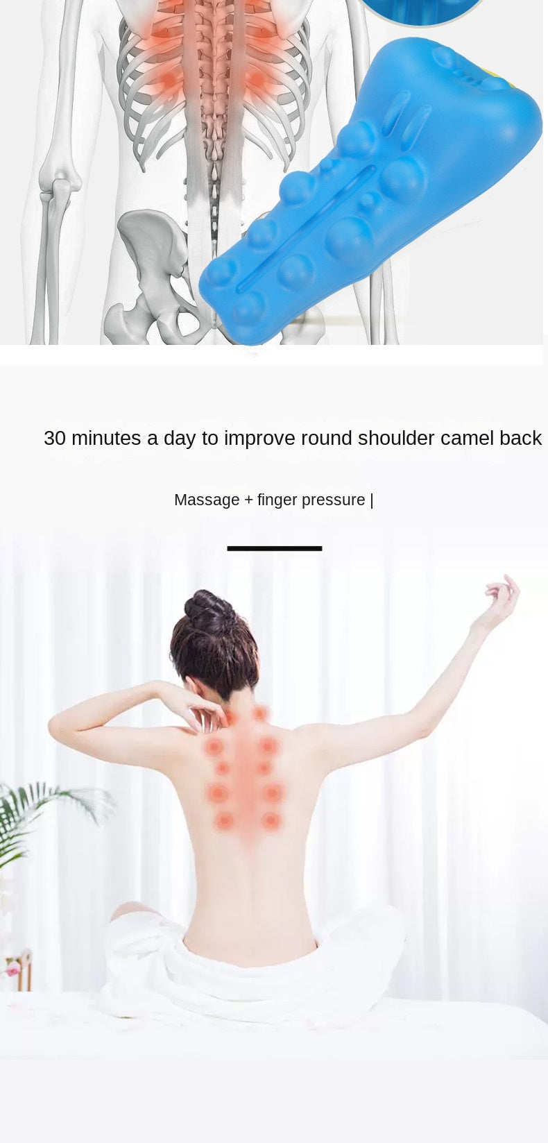 Neck and Shoulder Relaxer with Upper Back Massage Point