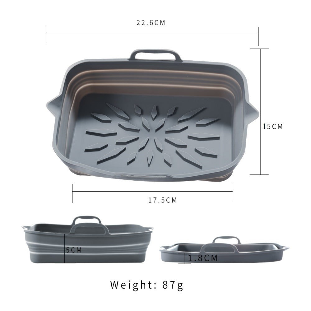 Rectangular Foldable Silicone Tray