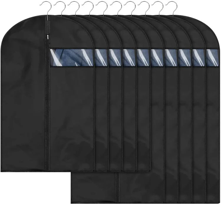 Black Garment Cover with Window - 5 Pack