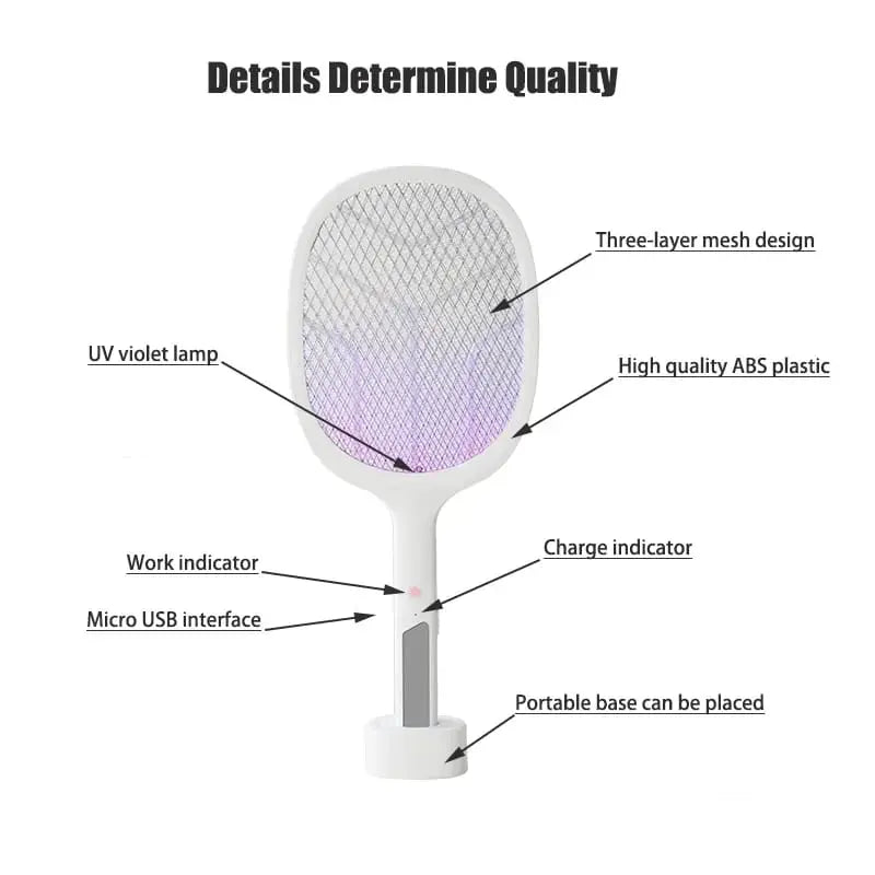 Dual Use USB Operated Rechargeable Electric Fly Zapper