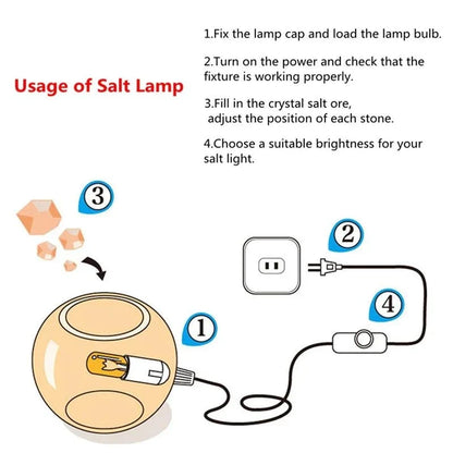 Wooden Basket Salt Lamp