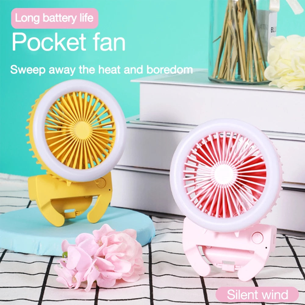 Selfie Phone Camera Ring Light Fan