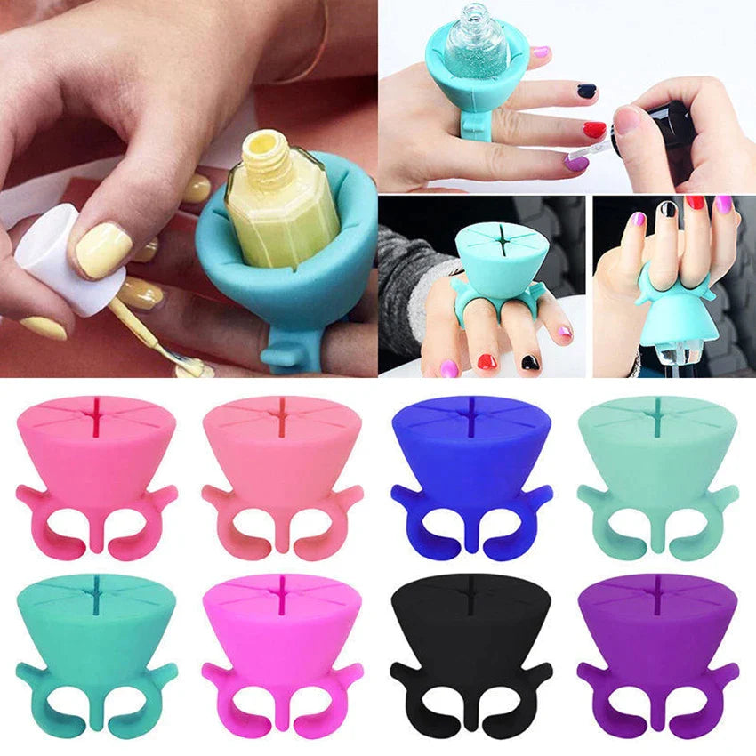 Wearable Nail Polish Bottle Holder Ring