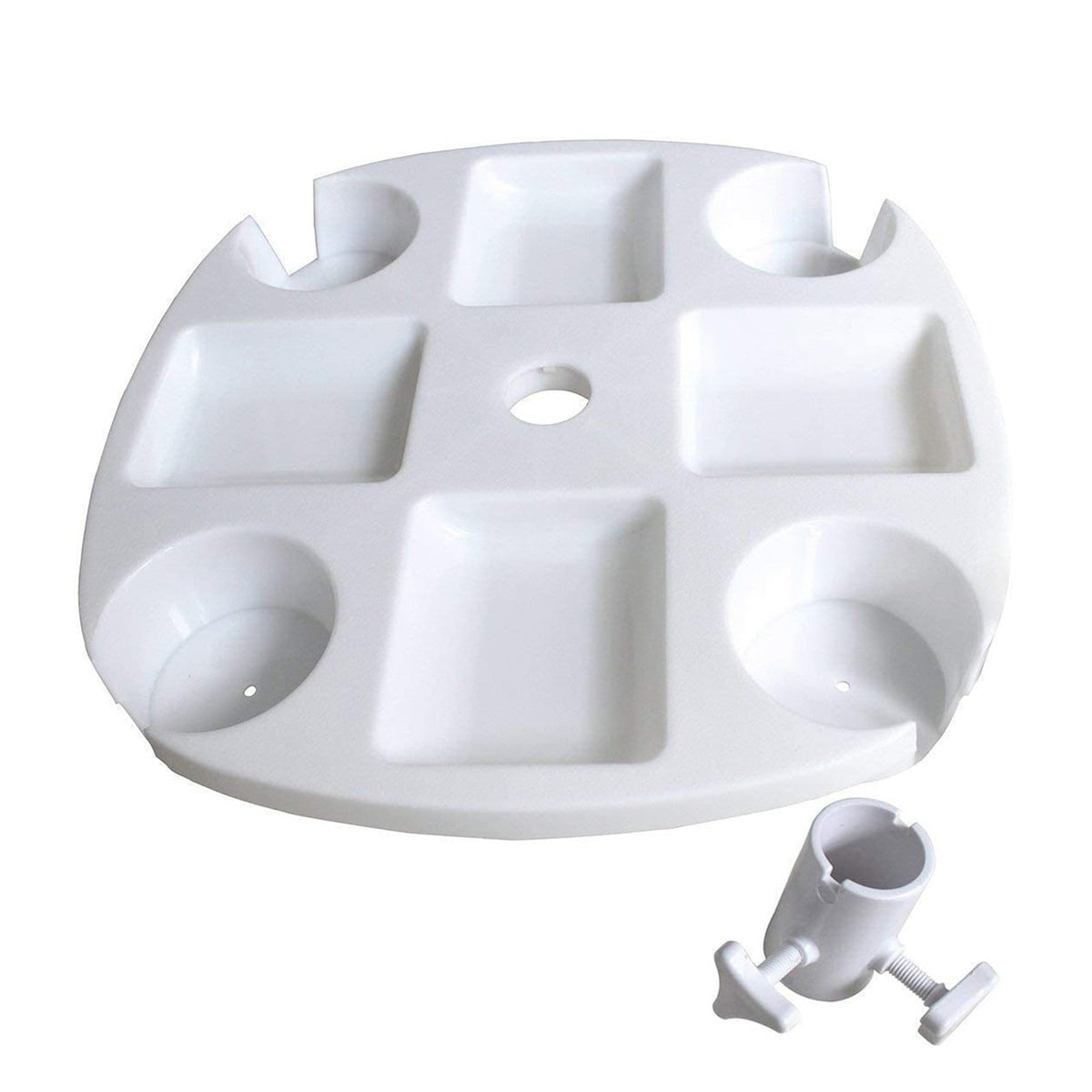 Beach Umbrella Cup Holder with Tray - for Beach & Patio Umbrellas