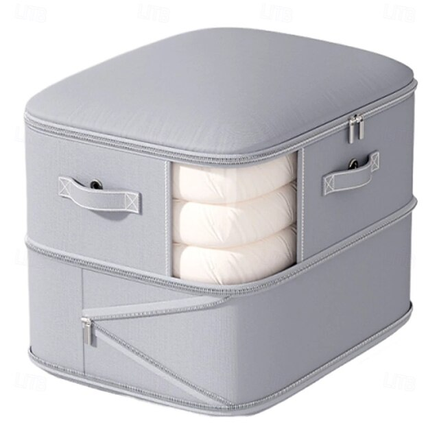 SatinDrill Quilt Compression Storage Bag with Window – 146L Capacity, Dual Zippers, Premium Nylon