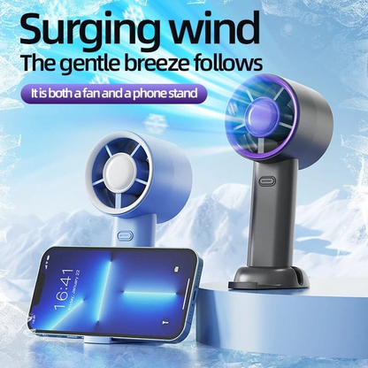 3-Speed Handheld Fan with Phone Holder