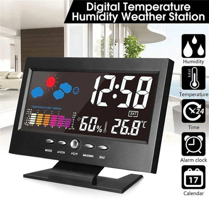 Colour Screen Weather Forecast Temperature Humidity Calendar Alarm Clock