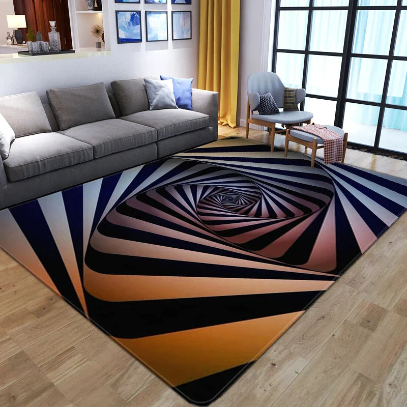 3D Optical Illusion Geometric Rug  230x160cm